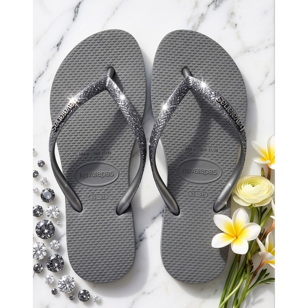 W's 6 | Havaianas Slim Glitter flip flops / sandals | SLGL0026